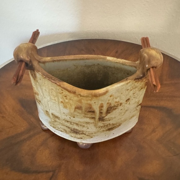 Other - Betsy Gray Porcelain Rustic Vase Art Piece with Earthy Tones